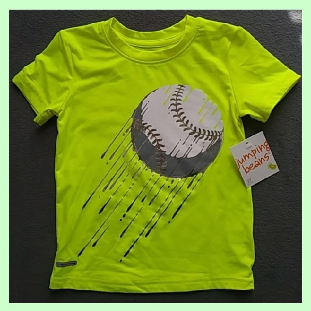 5 for $20! Neon Yellow Baseball Shirt